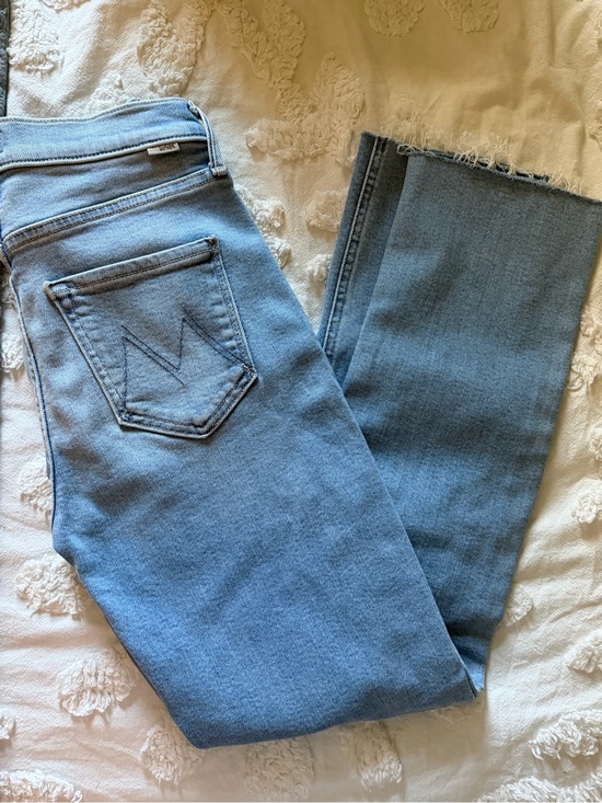 MOTHER Denim - MOTHER Dazzler Mid Rise Ankle Fray Jean